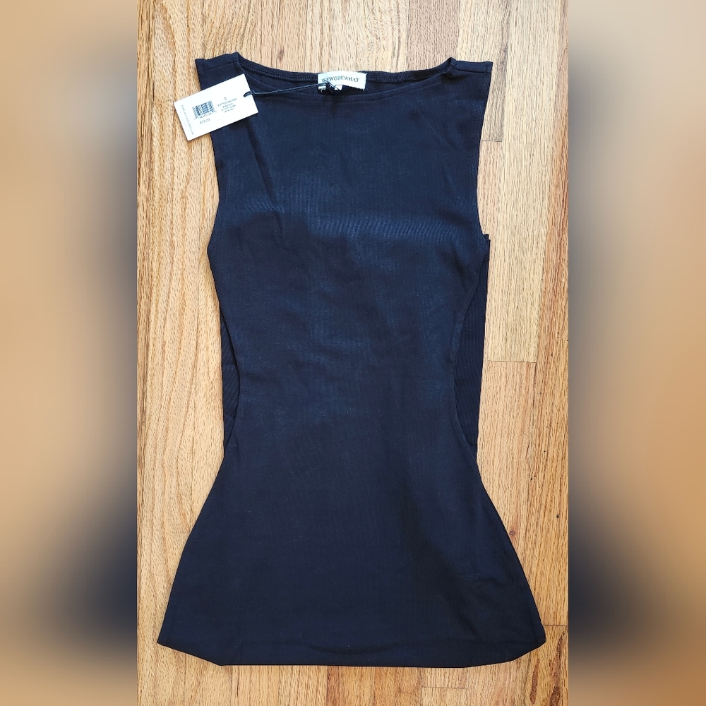 WEWOREWHAT Boat Neck Midi Black Dress Women's Size S